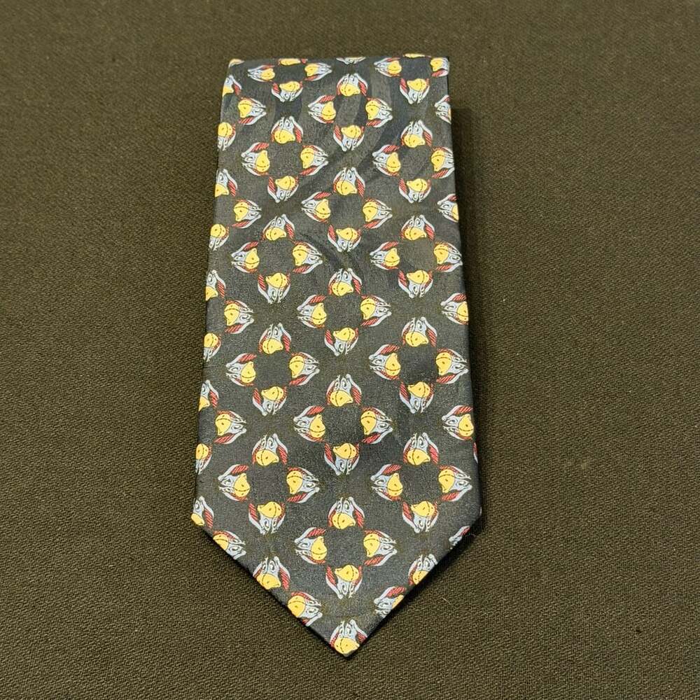 Disney Eeyore Pattern Black Necktie Winnie the Pooh